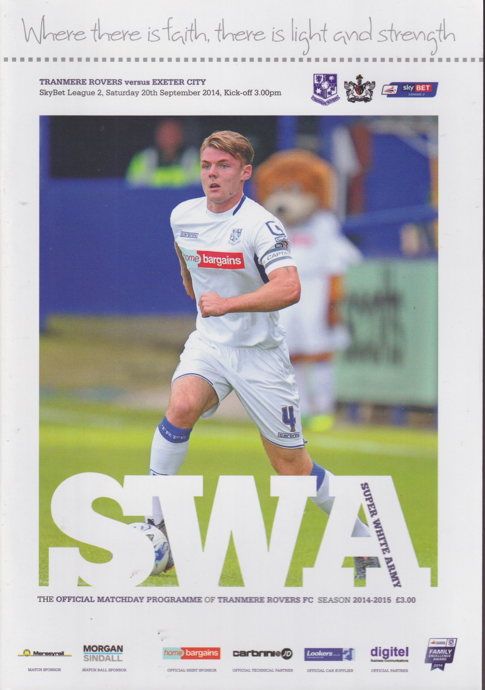 Tranmere Rovers v Exeter City match programme
